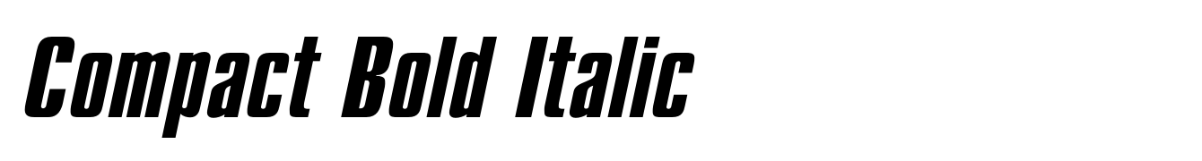 Compact Bold Italic